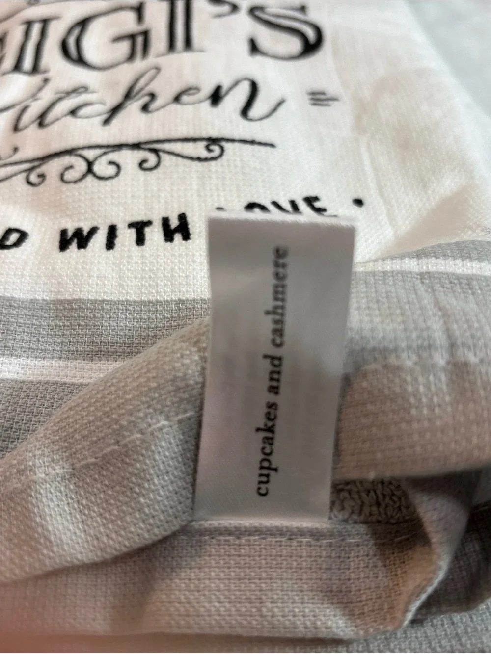 Kitchen towels set of 3 White & Gray Cotton Tea Towel 1282